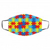 A-ut-ism Awa-ren-ess Funny Face Mask