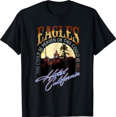 Vintage EAGLES Hotels Art Californias Band Music Legend T-Shirt