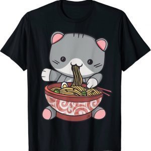 Ramen Cat Kawaii Anime Japanese Lover T-Shirt