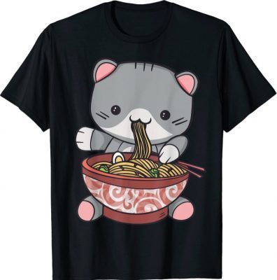 Ramen Cat Kawaii Anime Japanese Lover T-Shirt
