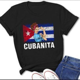 Cuba Shirt for Men Or Women Cubanita Free Cuba Freedom for Cubans Cuban Protest Fist Flag Vintage T-Shirt