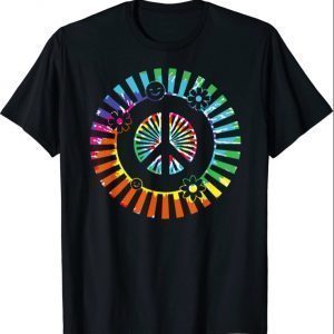 PEACE SIGN LOVE Shirt 60s 70s Tie Dye Hippie Costume T-Shirt