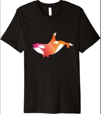 Orca Killer Whale Sea Ocean Love Watercolor Girl Happy Whale Premium T-Shirt