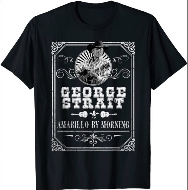 White and Black George Arts Strait Musician American Singers funny T-Shirt