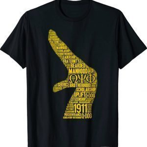 Black Fraternity Omega 1911 Hand Sign Psi Words Phi T-Shirt