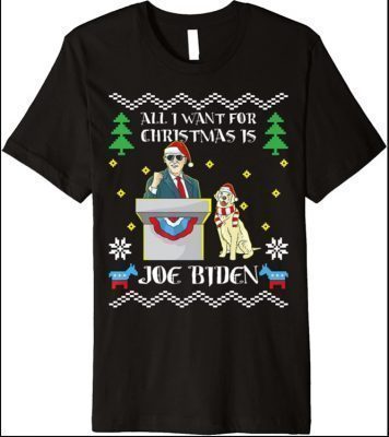 All I Want For Christmas Joe Biden Democratic Party Support Premium T-Shirt