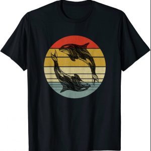 Vintage Orca Killer Whale Family Retro Orcas Women Kids T-Shirt
