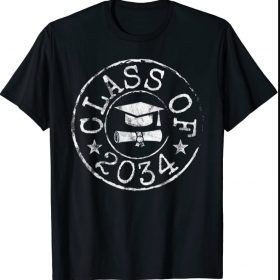 Class of 2034 Grow With Me First Day of School Graduation T-Shirt
