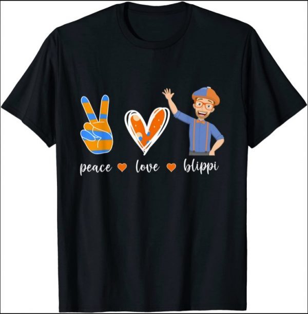Peace Love Blippis Funny Lover For Men Woman Kids 2021 Shirt