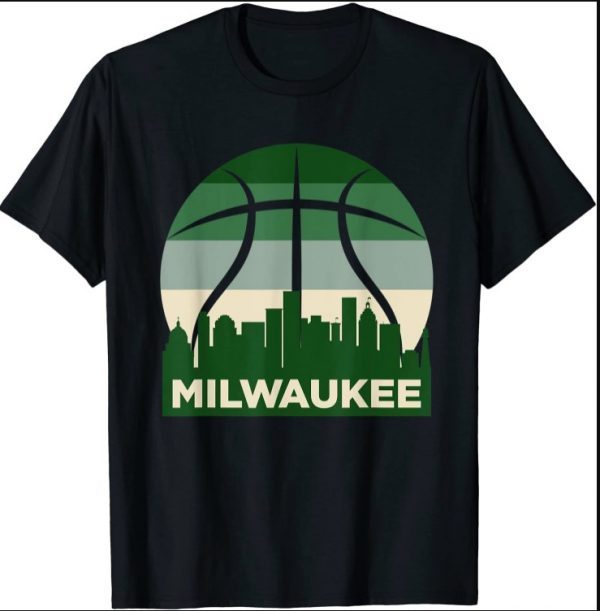 Milwaukee Basketball B-Ball City Wisconsin Retro Vintage T-Shirt