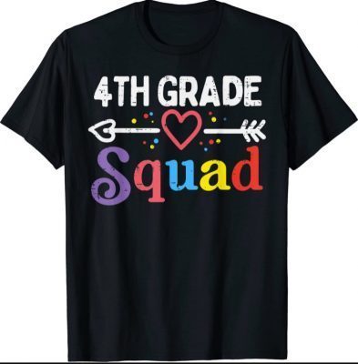 4th Grade Squad Fourth First Day Of School Boys Girl Teacher T-Shirt