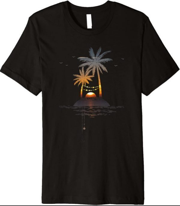 Sunset Island Glow Graphic Shirt Premium T-Shirt
