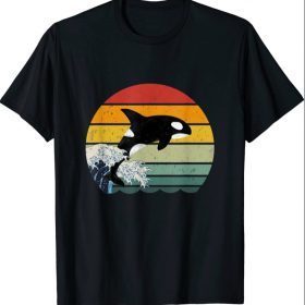 Orca Killer Whale Sea Panda Retro Vintage Gift T-Shirt