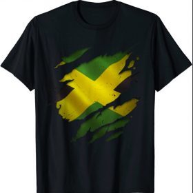 Proud Jamaican Fashion Shirts | Torn Ripped Jamaica Flag Shirts