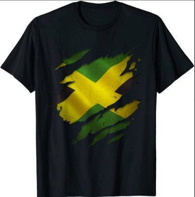 Proud Jamaican Fashion Shirts | Torn Ripped Jamaica Flag Shirts