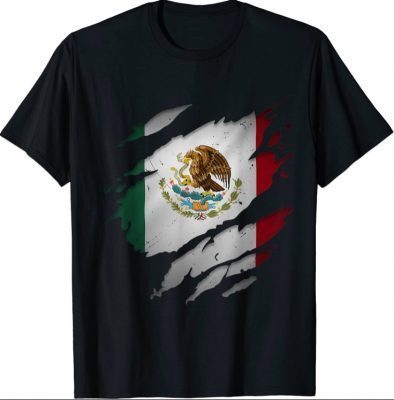 Proud Mexican Shirts Chicano Latino Torn Ripped Mexico Flag T-Shirt