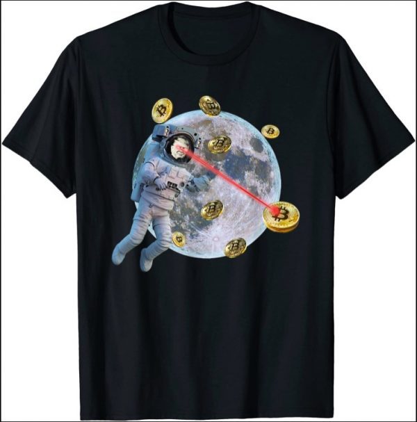 Laser Eyes Trump Astronaut HODL Crypto Bitcoin To The Moon Shirts