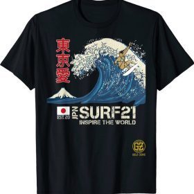 Tokyo Surfing 2021 USA Summer Games Japan Women Gold Zone T-Shirt