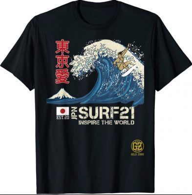 Tokyo Surfing 2021 USA Summer Games Japan Women Gold Zone T-Shirt