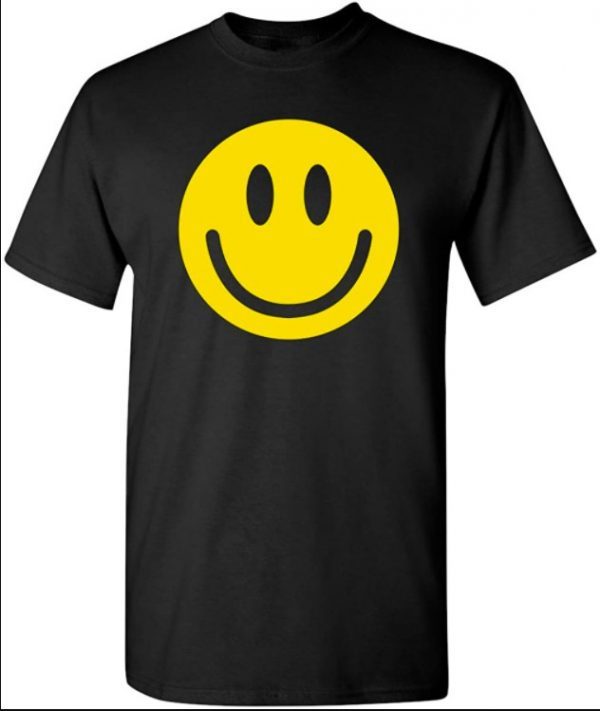 Smile Face Emoticons Novelty Graphic Sarcastic Happy Face Humor Funny T Shirt