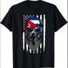 Viva Cuba Libre Cuban Skull Patria Y Vida Cuba USA Flag T-Shirt