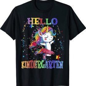 Hello Kindergarten Unicorn Back To School Classic Tee Shirts