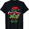 Funny Christmas in July Shirt Summer Elf Santa Xmas T-Shirt