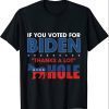 If you voted for biden thanks a lot asshole tee Shirt