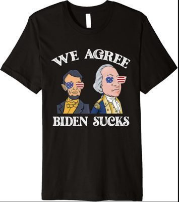 Mens We Agree Joe Biden Sucks Funny Anti-Biden Election Premium T-Shirt