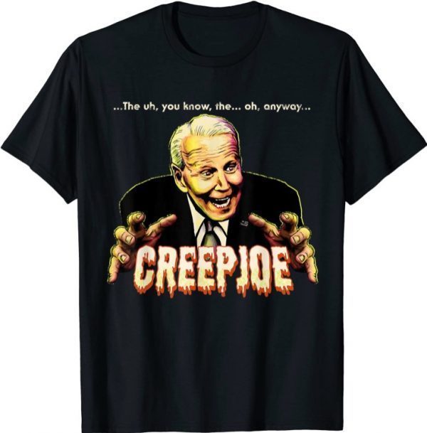 Funny Joe Biden Halloween Costume Creep Joe Vintage Horror T-Shirt