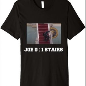 Joe Biden Falling Down Stairs Joe Vs Stairs Funny Political Premium T-Shirt