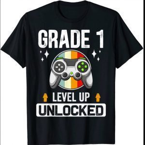 1st Grade Unlocked Level Up Back To School First Grade Boys Shirt