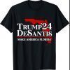 Vintage Trump DeSantis 2024 Make America Florida Distressed T-Shirt
