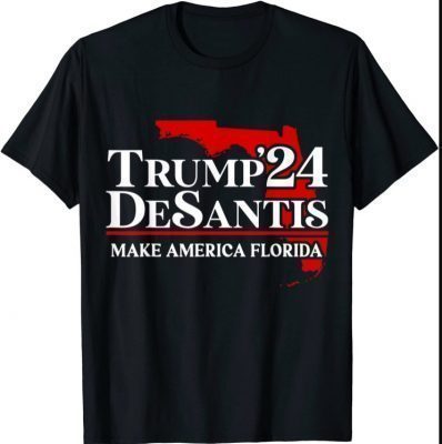 Vintage Trump DeSantis 2024 Make America Florida Distressed T-Shirt