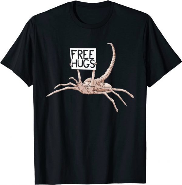 Free Hugs Funny Facehugger Aliens 2021 T-Shirt
