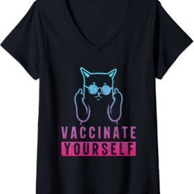 Womens Anti Biden Vaccination Signs V-Neck T-Shirt