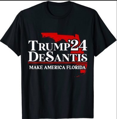 Vintage Trump DeSantis 2024 Make America Florida Distressed T-Shirt