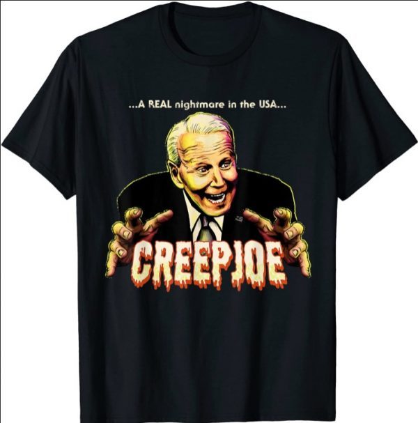 Funny Joe Biden Halloween Costume Creep Joe Vintage Horror T-Shirt