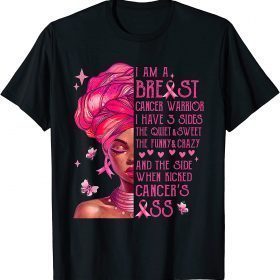 Black Queen I Am Breast Cancer Awareness Warrior Black Women T-Shirt