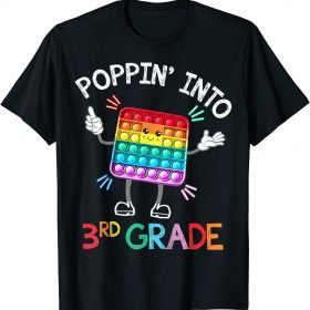 Kids Poppin' Into Third Grade Trendy Sensory Fidget Toy T-Shirt