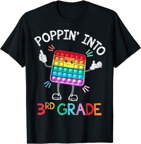 Kids Poppin' Into Third Grade Trendy Sensory Fidget Toy T-Shirt