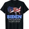 Official Biden the quicker Fucker upper, Anti Democrat US Flag T-Shirt