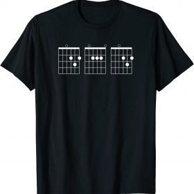 Funny Mens Fathers Day Gift - Dad Guitar Chord T-Shirt