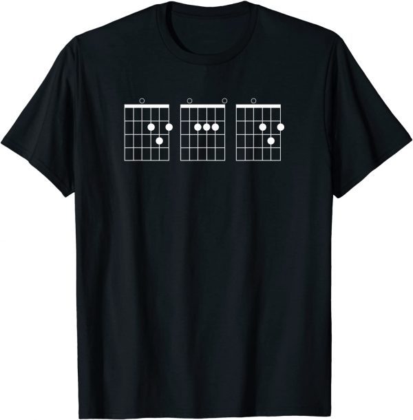 Funny Mens Fathers Day Gift - Dad Guitar Chord T-Shirt