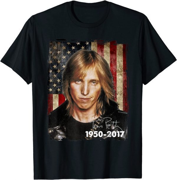 Vintage Petty American Flag For Men Women Gift T-Shirt