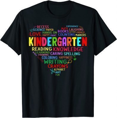 Kindergarten Team Heart Back to school Teacher Student Lover T-Shirt