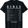 Unisex Bible Emergency Hotline Numbers - Cool Christian TShirt