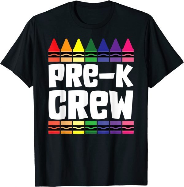 PRESCHOOL CREW Pre-K Tribe Back To School Teacher Student 2021 Tee Shirt