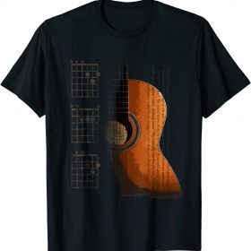 DAD Chords Cool Acoustic Guitar Musician T-Shirt