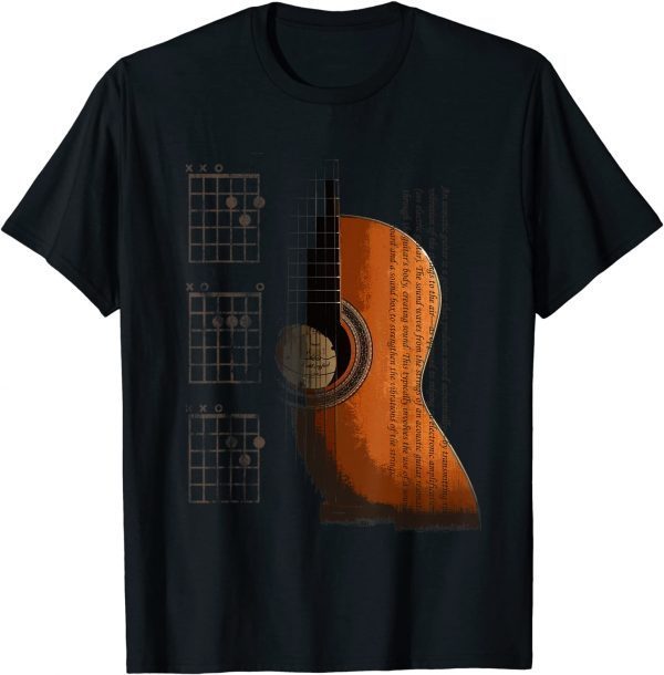 DAD Chords Cool Acoustic Guitar Musician T-Shirt